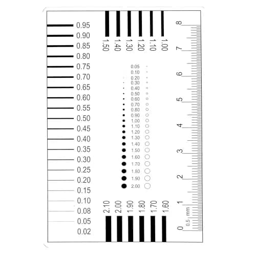 Wintersweetex High-Precision Polyester Size Estimation Chart SEC Scratch Measure Defect Compare Stain Test Film Dot Gauge Spot Meter (2120) | Accurate Photographic Technology thumbnail 1