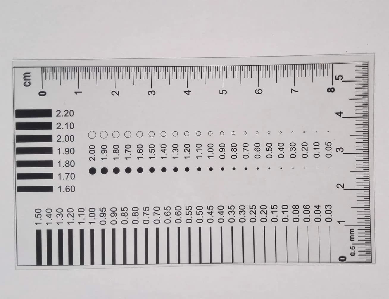 Wintersweetex High-Precision Polyester Size Estimation Chart SEC Scratch Measure (2220d) | Accurate Photographic Technology for Quality Inspection — 2220s