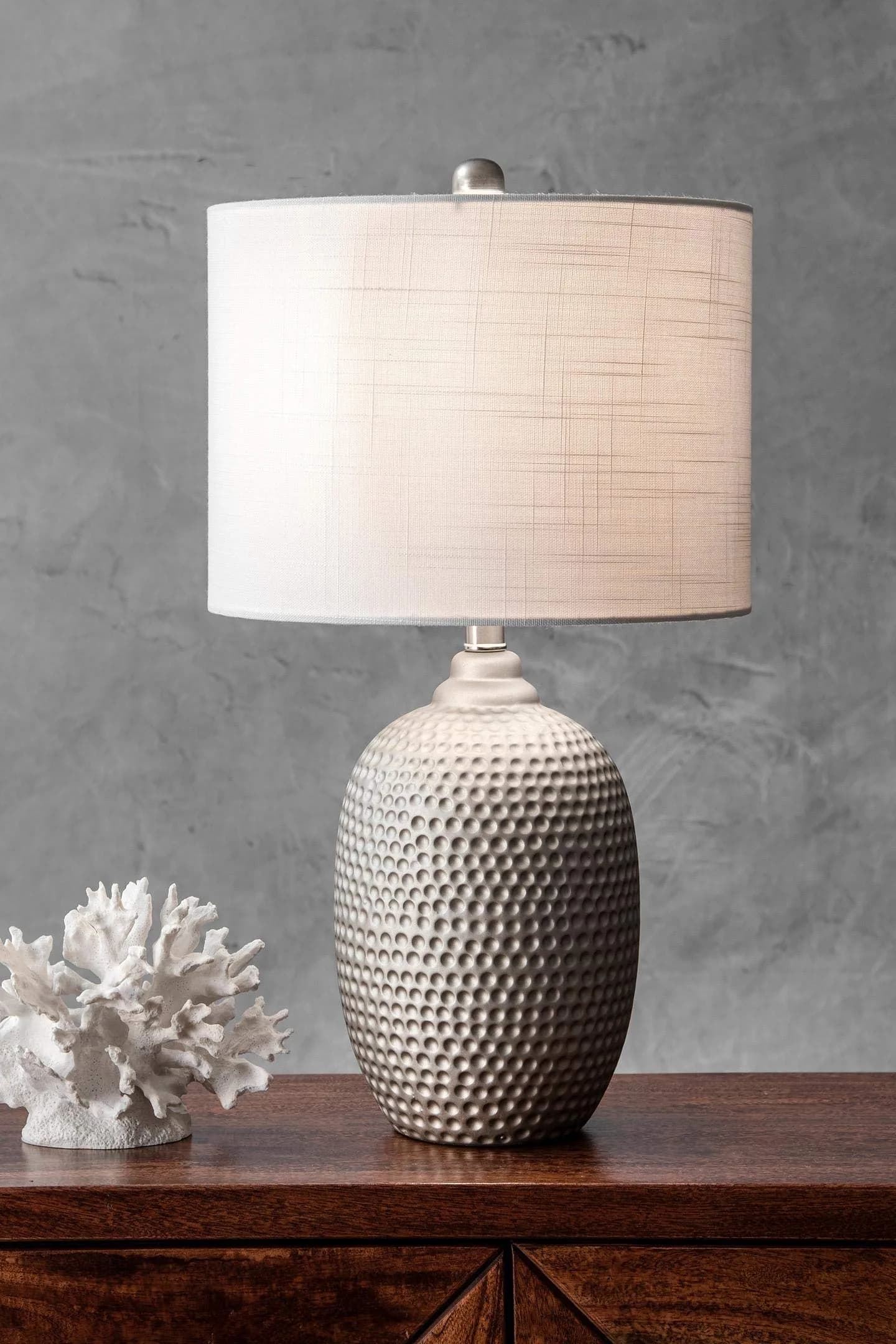 nuLOOM Oakland 21" Metal Table Lamp | Modern Design with 3-Way Switch, Gray Finish — Gray