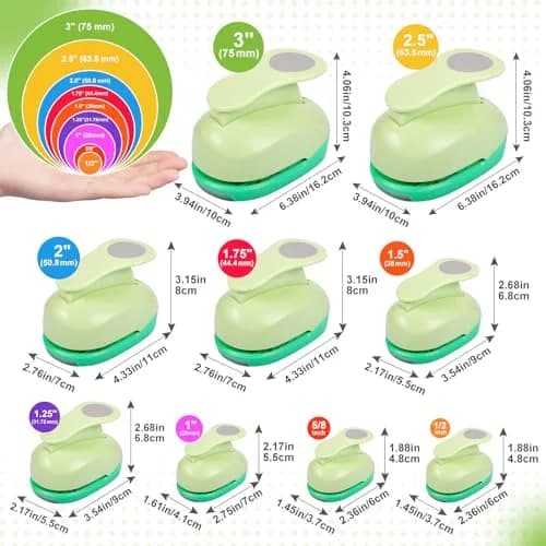 UCEC 2 Inch Circle Punch, Paper Punch, 2 Inch Hole Punch, Circle Hole Punch Cutters for Paper Crafts DIY Handmade Crafting Scrapbook Tools Cards Arts Fun Projects | 50.8 mm (2 Inch) Circle thumbnail 2