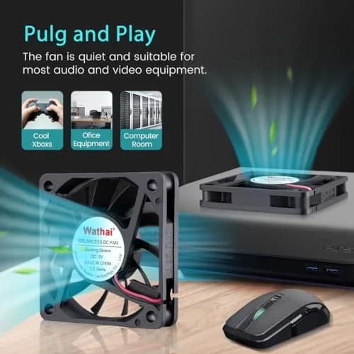 Wathai 60mm x 10mm USB Computer Fan 5V | Variable Speed Cooling for DIY & Electronics thumbnail 3