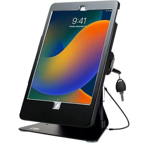 CTA Digital Dual Security Kiosk Stand with Locking Case for iPad 7th/8th/9th Gen 10.2" | Anti-theft, 360° Rotation, Secure Mounting thumbnail 1