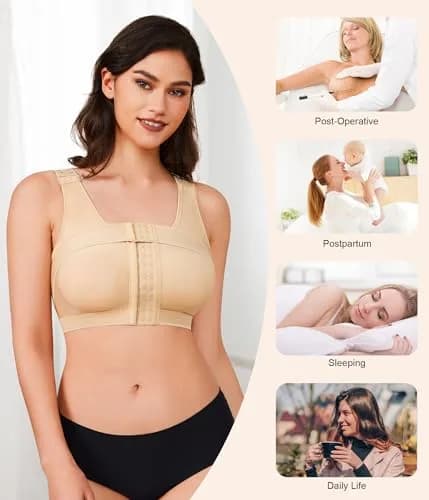 BRABIC Women's Post-Surgery Posture Corrector Bra with Breast Support Band | Comfortable & Adjustable (70-120 chars) thumbnail 4