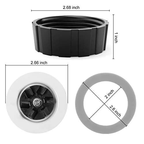 Aooba Blender Replacement Parts Set with 4-Point Blade, Jar Base, and 2 O-Ring Seals for Hamilton Beach Blenders | 13 cm (5 Inch) Diameter thumbnail 2