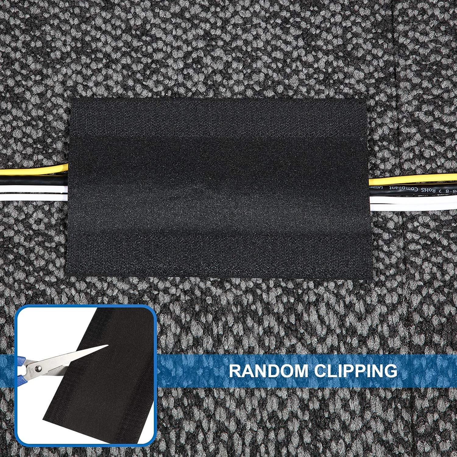 WILLBOND Carpet Cord Cover Cable Protector 19.69 Ft | Floor Cable Management for Organized, Trip-Free Floors thumbnail 5