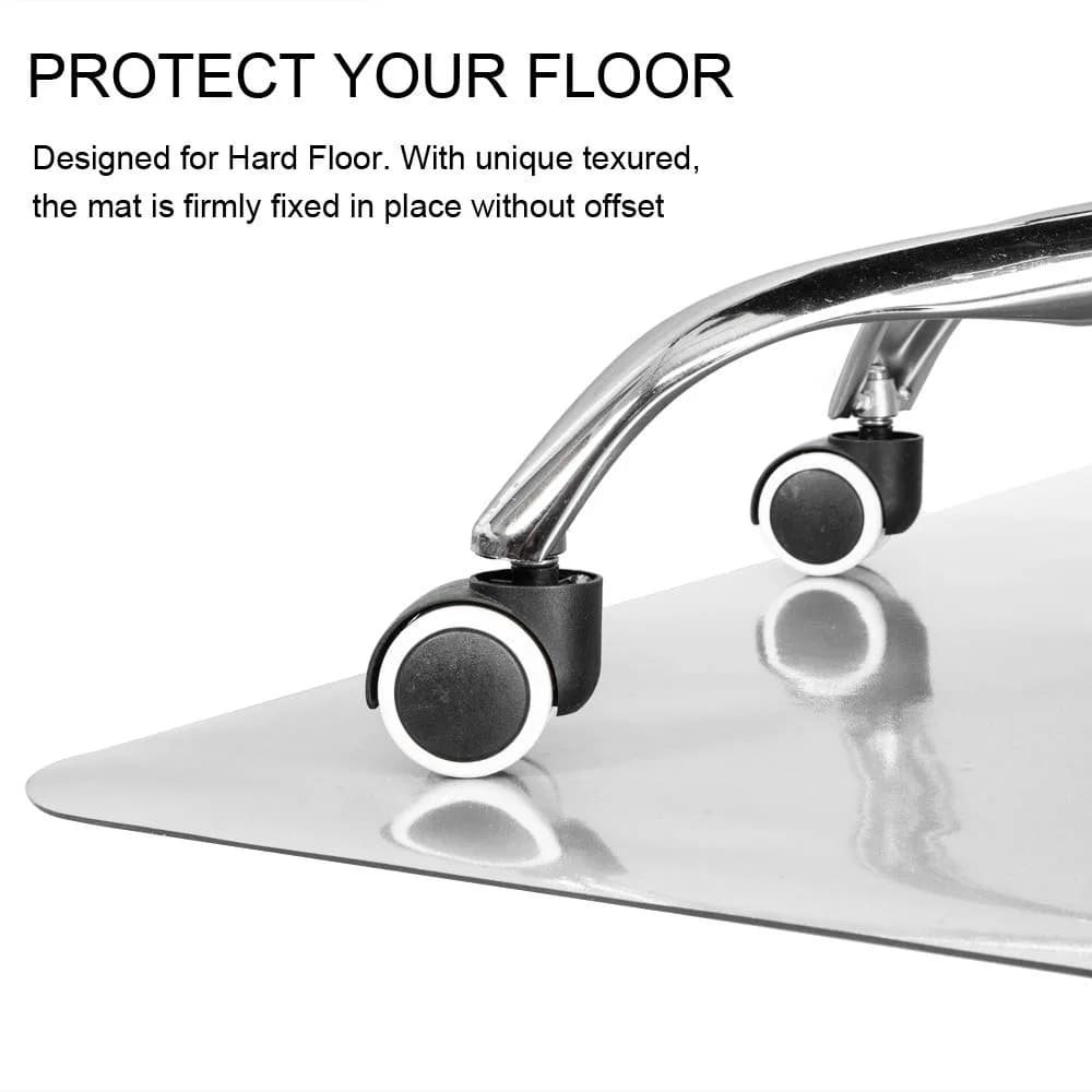Kuyal Clear Chair Mat for Hardwood Floor 30 x 48 inches Rectangle | Protects Wood, Tile, Laminate Floors - view 4