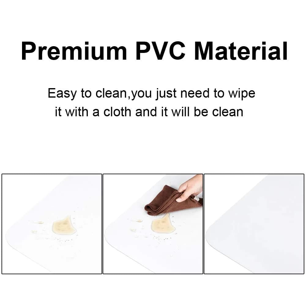 Kuyal Clear Chair Mat for Hardwood Floor 30 x 48 inches Rectangle | Protects Wood, Tile, Laminate Floors - view 6