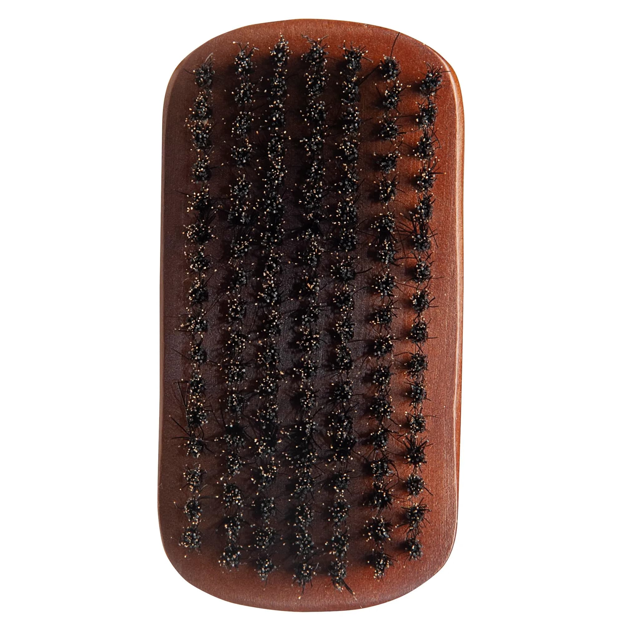 Diane Reinforced Boar Bristle Curved Wave Brush for Men & Barbers | Thick Curly Hair Detangling Smoothing Shine — Curved Military