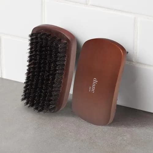 Diane Reinforced Boar Bristle Curved Military Wave Brush for Men & Barbers | Medium Bristles for Thick & Curly Hair thumbnail 3