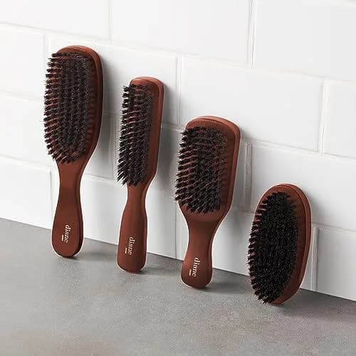 Diane Reinforced Boar Bristle Club Wave Brush for Men & Barbers – Medium Bristles for Thick & Curly Hair – 7.5" L x 2.1" W thumbnail 5