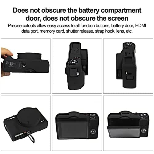 Easy Hood Black Silicone Camera Case for Canon G7X Mark III | Enhanced Grip & Protection thumbnail 6