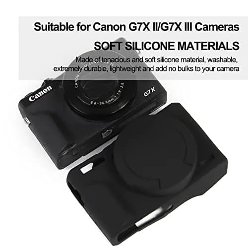 Easy Hood Black Silicone Camera Case for Canon G7X Mark III | Enhanced Grip & Protection thumbnail 2