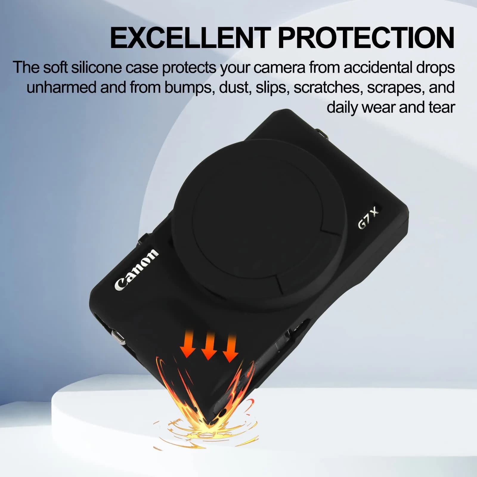 Easy Hood Black Silicone Camera Case for Canon G7X Mark III | Enhanced Grip & Protection - view 3