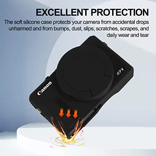 Easy Hood Black Silicone Camera Case for Canon G7X Mark III | Enhanced Grip & Protection thumbnail 3