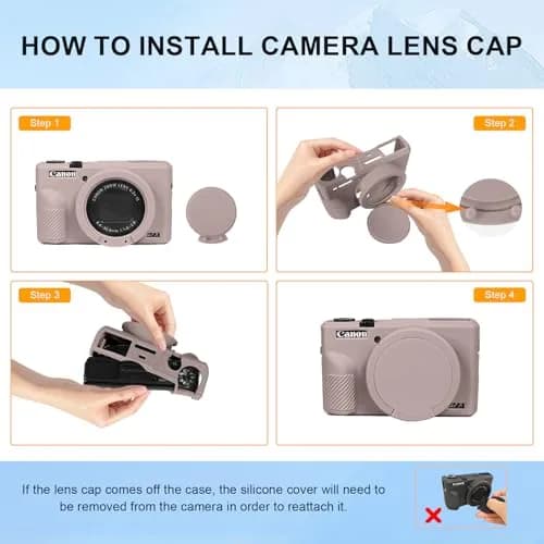 Easy Hood Tiffany Pink Silicone Camera Case for Canon Powershot G7X Mark III | Protects from Dust, Bumps, and Scratches thumbnail 4