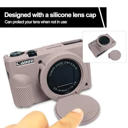 Easy Hood Tiffany Pink Silicone Camera Case for Canon Powershot G7X Mark III | Protects from Dust, Bumps, and Scratches thumbnail 3