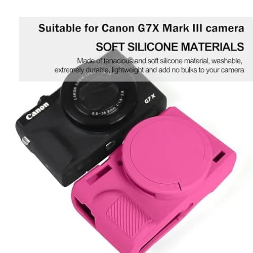 Easy Hood Silicone Camera Case for Canon G7X Mark III (Rose) | Enhanced Grip & Shock-Absorbing Protection thumbnail 2