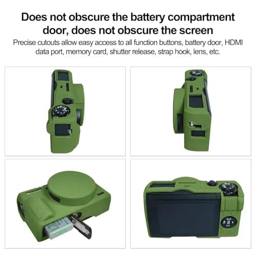 Easy Hood Green Silicone Camera Case for Canon Powershot G7X Mark III | Protects from Dust, Bumps, and Scratches thumbnail 5
