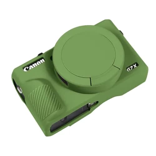 Easy Hood Green Silicone Camera Case for Canon Powershot G7X Mark III | Protects from Dust, Bumps, and Scratches thumbnail 1