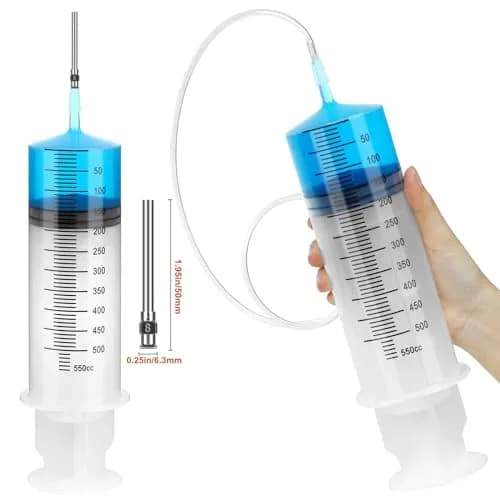 A AKRAF 500ml Large Syringe with 70cm Tube, Sterile Industrial Syringe | Accurate Liquid Dispensing for Crafts & Labs thumbnail 3