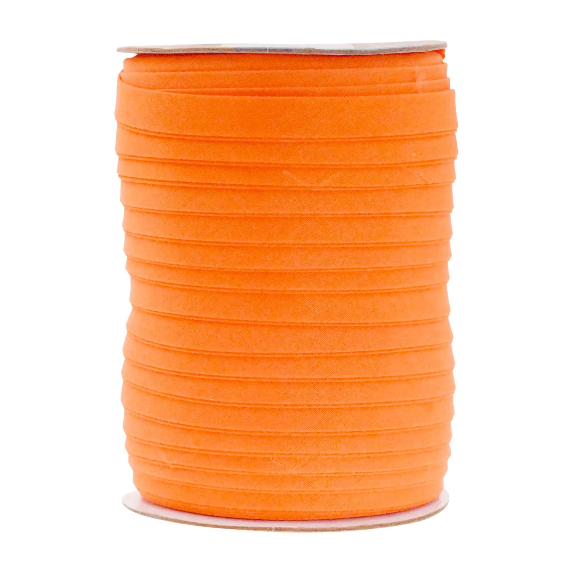 Mandala Crafts Pink Double Fold Bias Tape 13mm (1/2 Inch) 165 Yards | Sewing Trim for Hems & Edging — Orange / 1/2 Inch 55 Yards