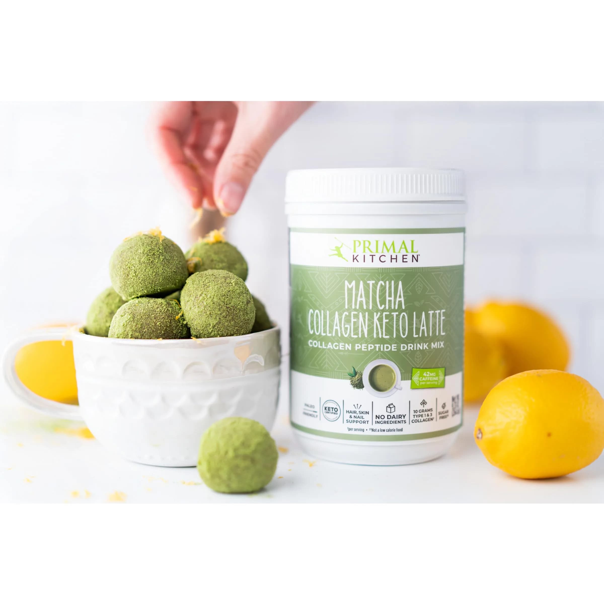 Primal Kitchen Matcha Collagen Keto Latte Powder 265g (9.33 Oz) | Sugar-Free Keto Supplement for Hair, Skin & Nails - view 4