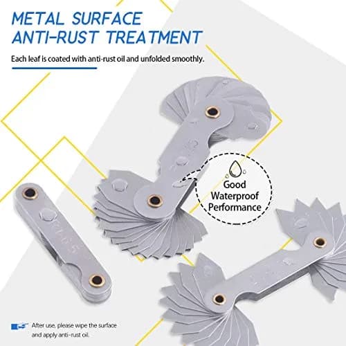 Glarks Radius Gauge Set R0.3-25mm (4-Pack) | Precision Measuring Tool for Machinists thumbnail 6