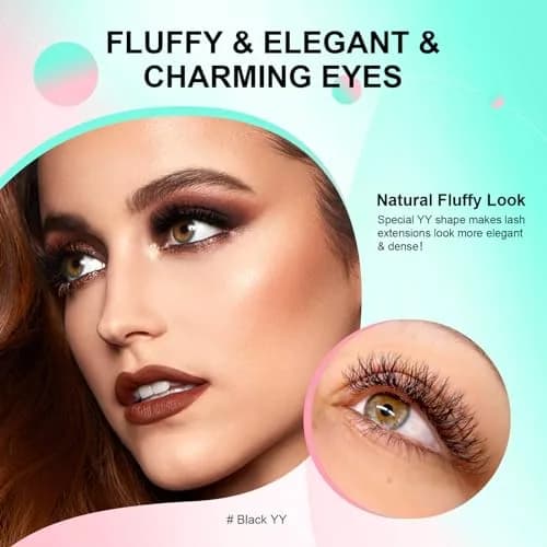 NAGARAKU YY Lash Extensions 0.07 D Curl 8-15mm Mix 4D Premade Fans Faux Mink | Handmade Wispy Volume Lashes for Professional Use thumbnail 9