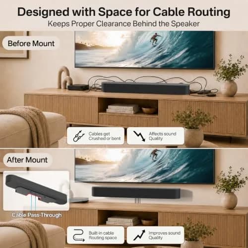 notiela Soundbar Mount for Sonos Beam Wall Mount, Black | Easy Install & Space-Saving thumbnail 5