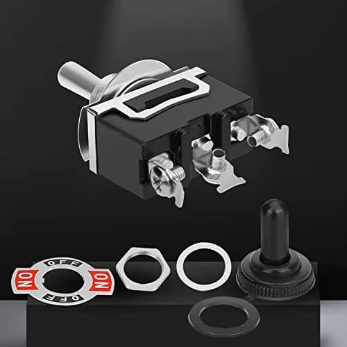 MUZHI 12V Toggle Switch 6 Pack | Heavy Duty 15A/20A SPDT Waterproof Rocker Switch for Marine and Industrial Use thumbnail 6