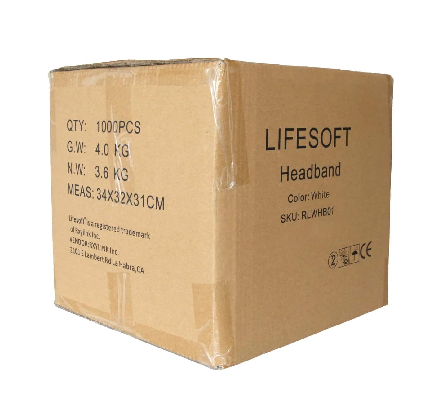 LIFESOFT Disposable Facial Spa Headbands Individual Wrapped Case of 1000 | Black, 1000 Count - view 2