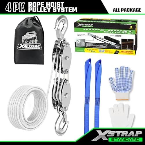XSTRAP STANDARD Heavy-Duty Rope Hoist 15.24 m (50 ft) | 453 kg (1000 LB) Load Capacity thumbnail 6