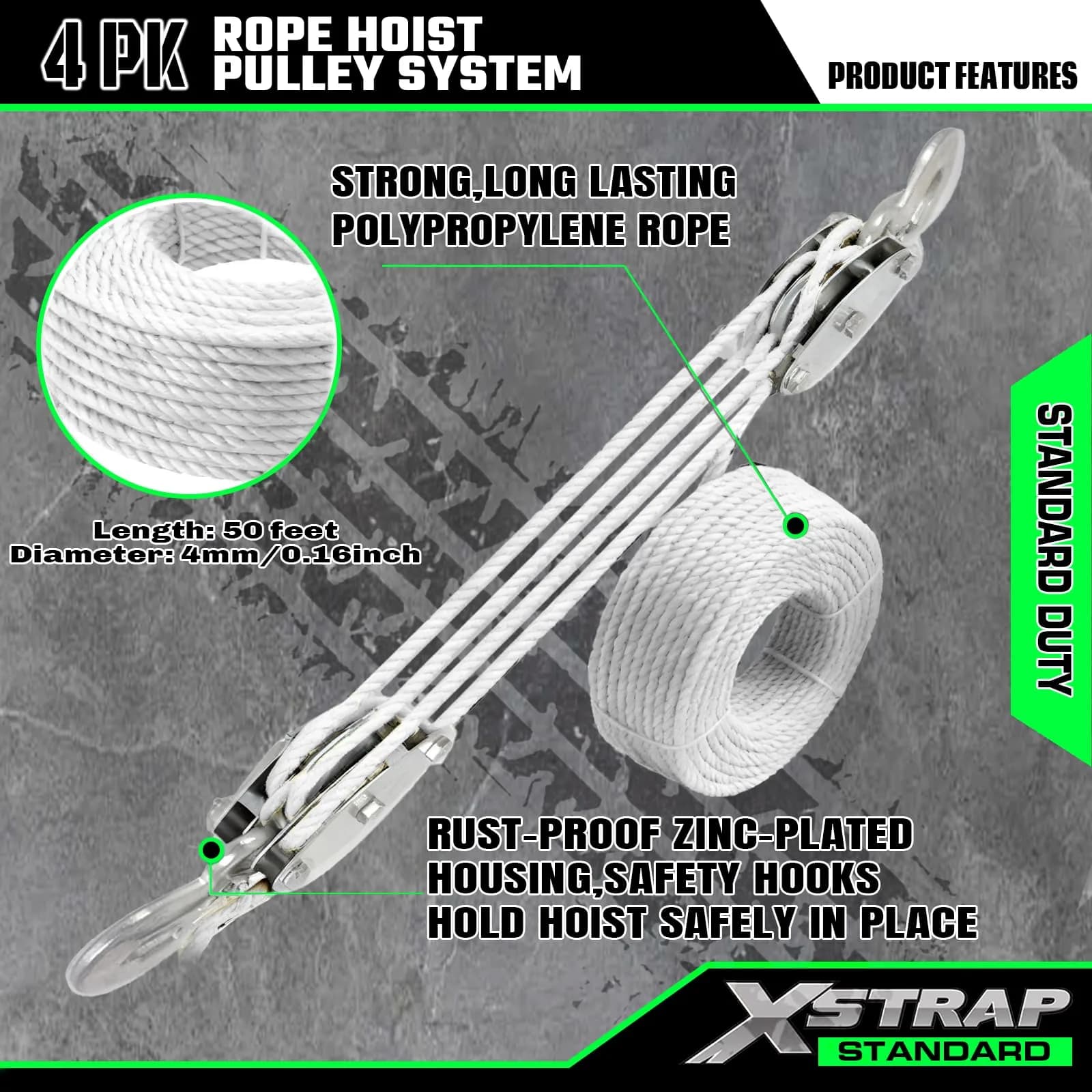 XSTRAP STANDARD Heavy-Duty Rope Hoist 15.24 m (50 ft) | 453 kg (1000 LB) Load Capacity - view 7