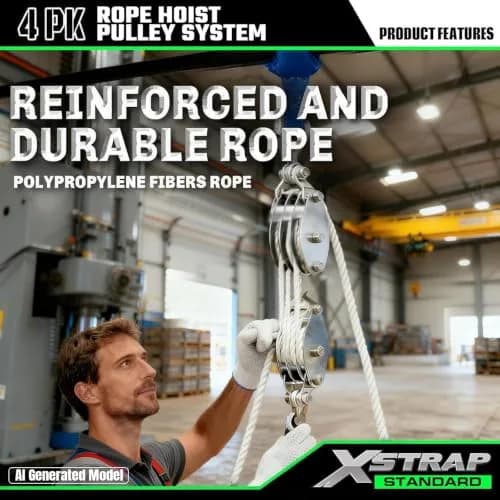 XSTRAP STANDARD Heavy-Duty Rope Hoist 15.24 m (50 ft) | 453 kg (1000 LB) Load Capacity thumbnail 8
