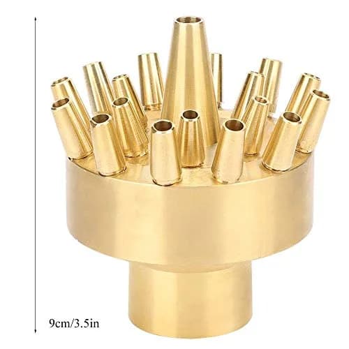 Fdit Copper Fountain Nozzle, 1 Inch Female Thread | Multi Hole Garden Water Fountain Spray Head for Pond Landscape thumbnail 2