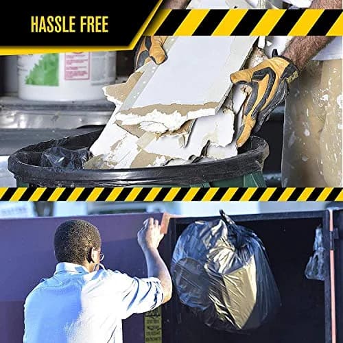 Ultrasac Heavy Duty 55 Gallon Contractor Bags | 40 Count, 3 MIL, Black, 38" x 58" thumbnail 4