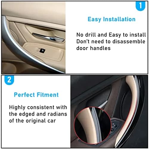 TTCR-II Compatible with BMW 3 Series F30 Door Handle Covers 4 Series | Car Exterior Handle Wraps thumbnail 6