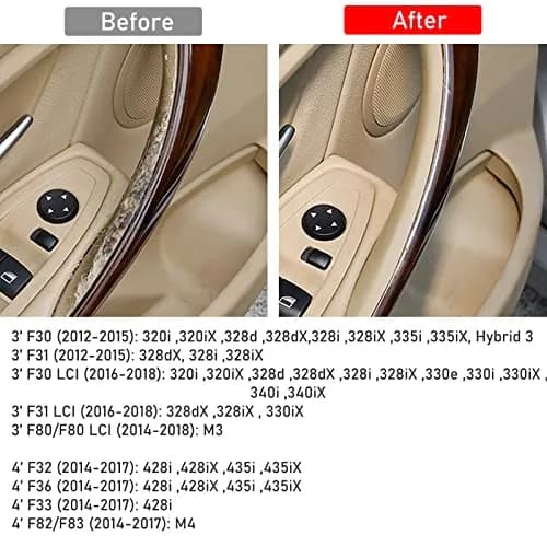TTCR-II Compatible with BMW 3 Series F30 Door Handle Covers 4 Series | Car Exterior Handle Wraps thumbnail 3