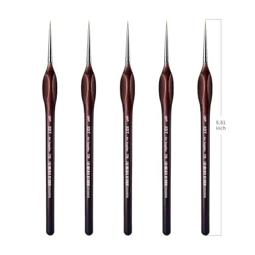 XDT Art Supplies Micro Detail Paint Brush Set 5 Piece #00000 | Fine Detailing for Acrylic, Watercolor & Oil thumbnail 2