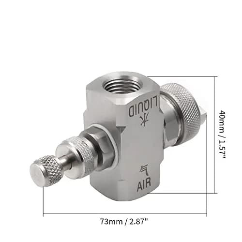 MroMax 1/4" BSPT Female Thread Air Atomizing Nozzle 80 Degree Mix Type Spray Tip Nozzles | Stainless Steel Misting Nozzle thumbnail 2