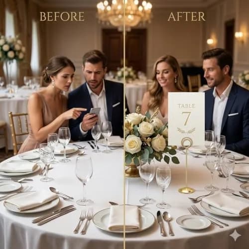 HOHIYA Gold Table Number Holders 12-Inch Height (12 Pack) | Elegant Metal Stands for Events thumbnail 4