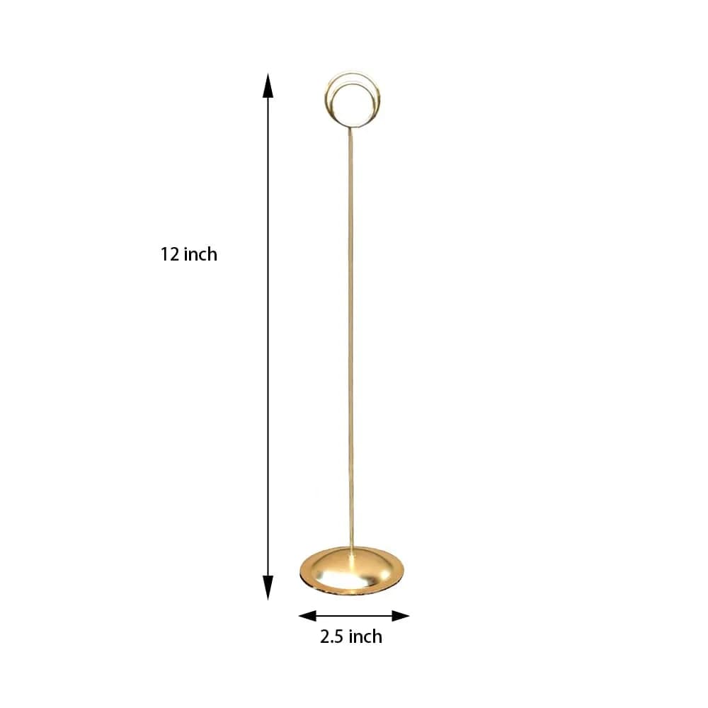 HOHIYA Gold Table Number Holders 12-Inch Height (12 Pack) | Elegant Metal Stands for Events - view 5