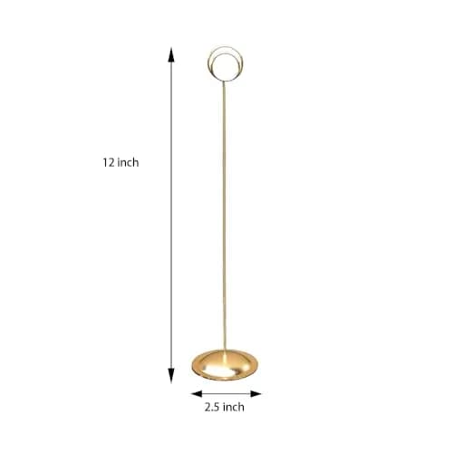 HOHIYA Gold Table Number Holders 12-Inch Height (12 Pack) | Elegant Metal Stands for Events thumbnail 5