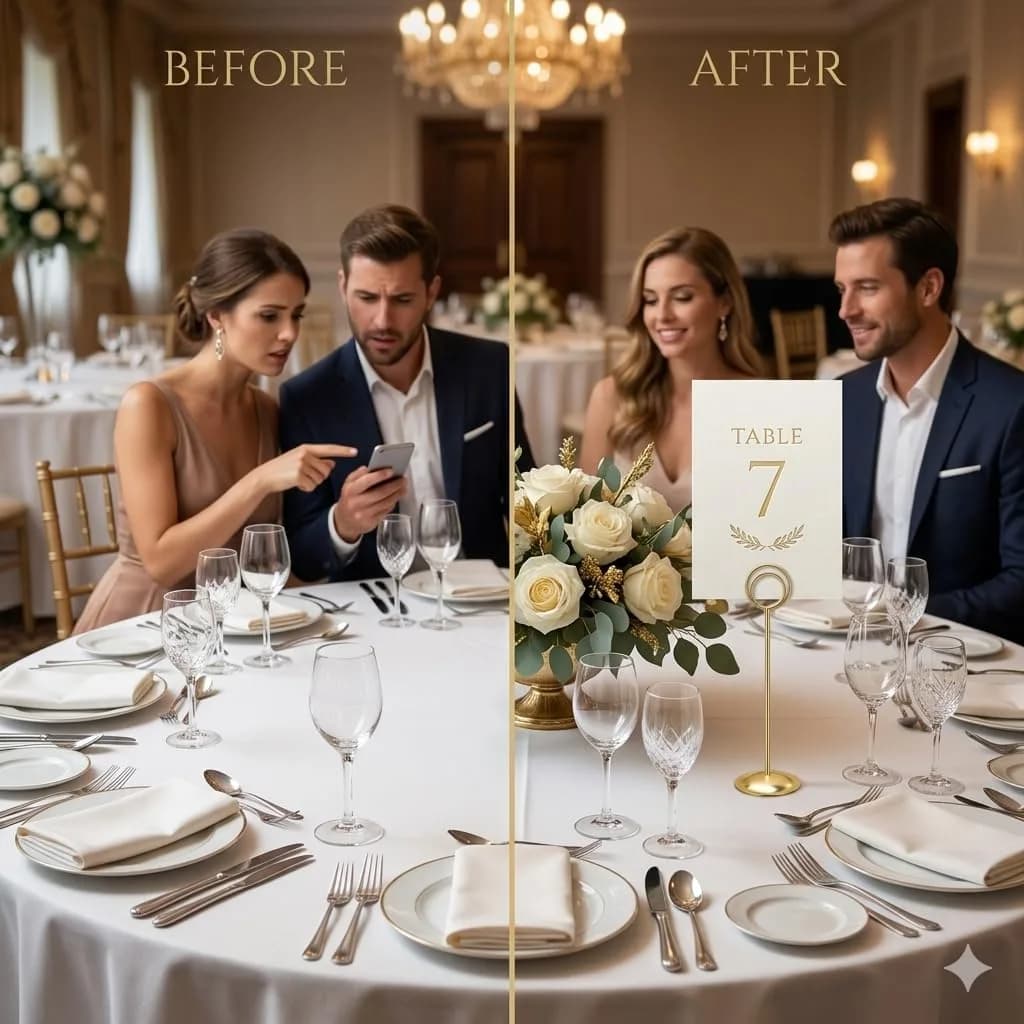 HOHIYA Gold Table Number Holders 12-Inch Height (12 Pack) | Elegant Metal Stands for Events - view 4