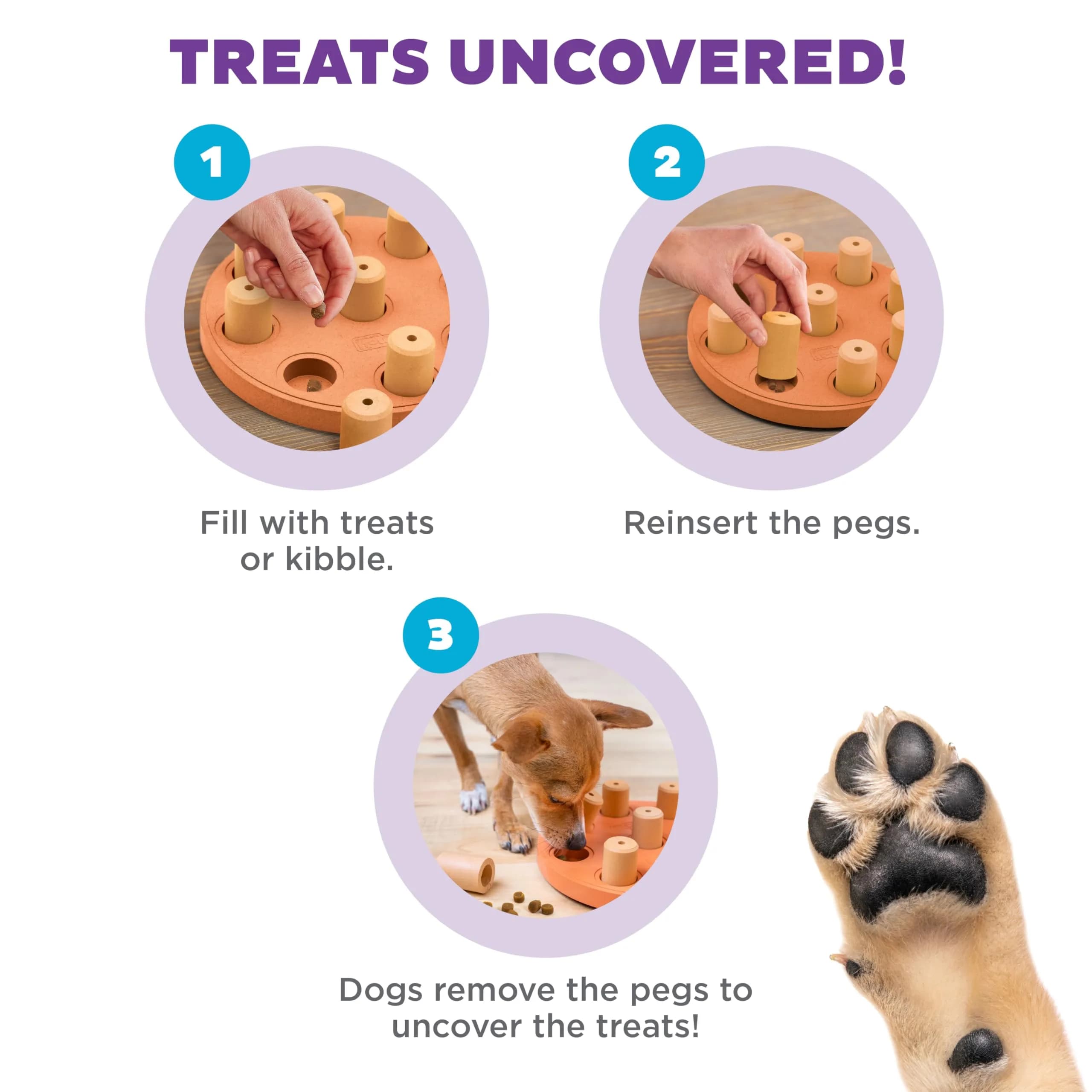 Outward Hound Dog Smart Treat Puzzle Toy Level 1 Beginner Orange Composite | Interactive Enrichment for Dogs - view 3