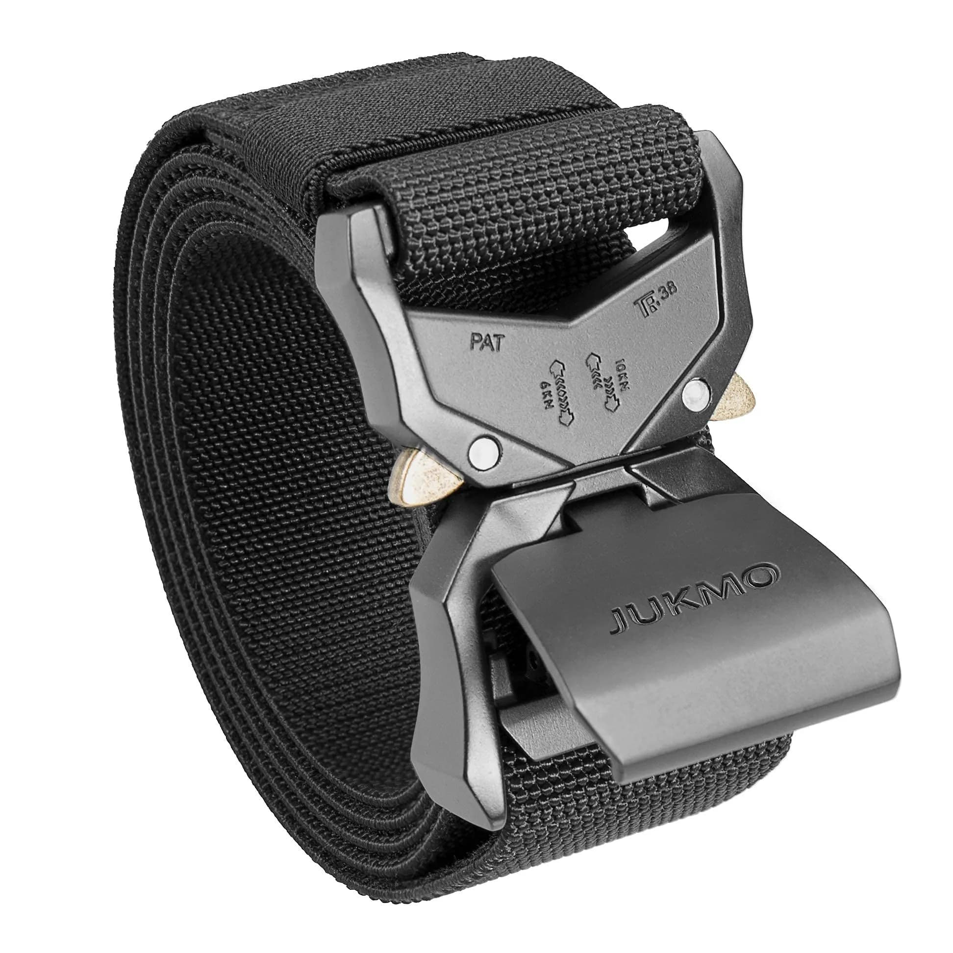 JUKMO Tactical Belt with Quick Release Buckle 3.8 cm (1.5") | Heavy Duty Nylon Web Work Belt for Men - main product image