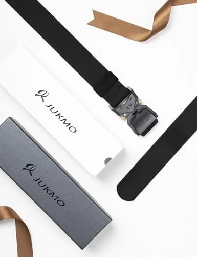 JUKMO Tactical Belt with Quick Release Buckle 3.8 cm (1.5") | Heavy Duty Nylon Web Work Belt for Men thumbnail 6