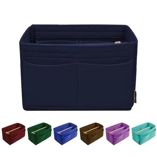 OMYSTYLE Navy Blue X-Large Felt Tote Bag Organizer Insert with 13 Pockets - main product image