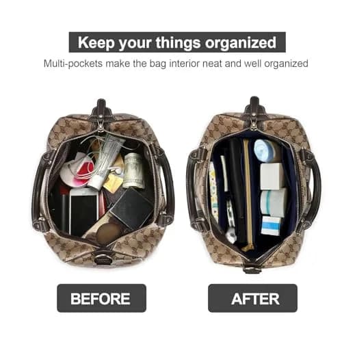 OMYSTYLE Navy Blue X-Large Felt Tote Bag Organizer Insert with 13 Pockets - view 4