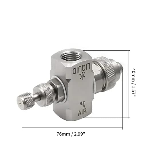 MroMax 1/4BSP Female Thread Air Atomizing Mist Nozzle 304 Stainless Steel | 130 Degree Round Spray thumbnail 2